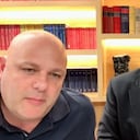 Miguel Quintero Calle junto a su abogado Santiago Trespalacios Carrasquilla.