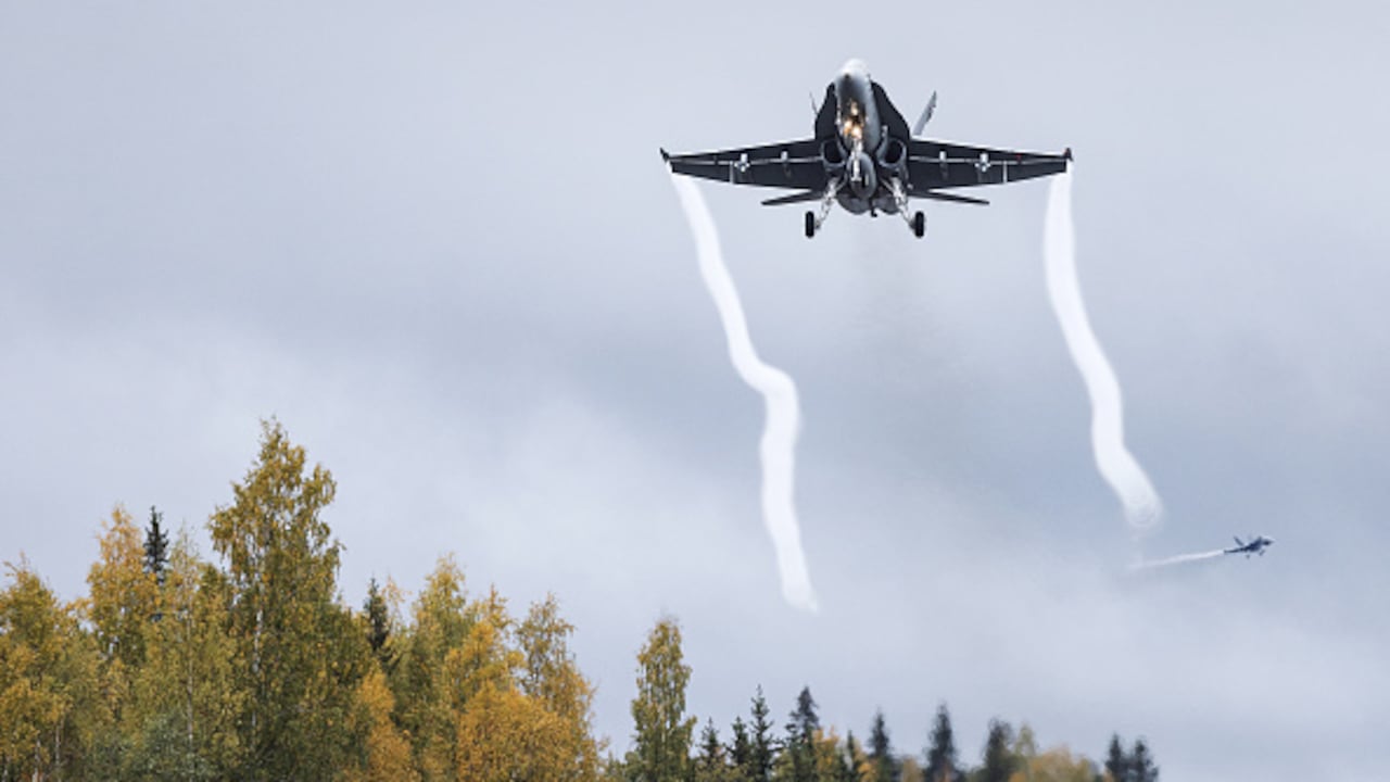 Avión de caza finlandés.