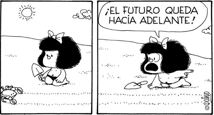 Mafalda cuestionaba las actitudes de la humanidad, los acontecimientos de la vida matutina y las injusticias de los gobiernos corruptos y superficiales. Foto: Facebook Oficial Mafalda
