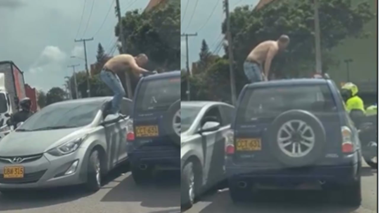 Un policía de tránsito en Bogotá presenció el hecho.