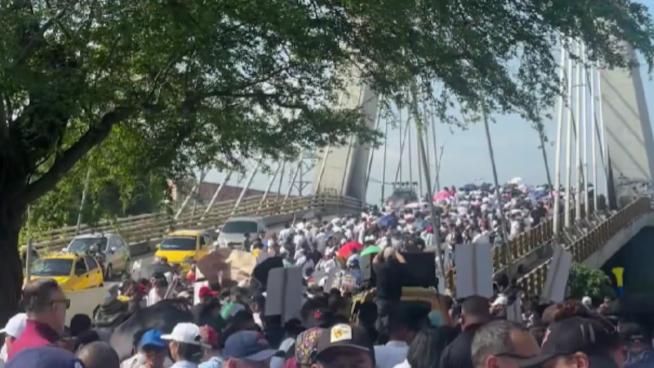 En Cúcuta, Norte de Santander, avanza la movilización convocada.