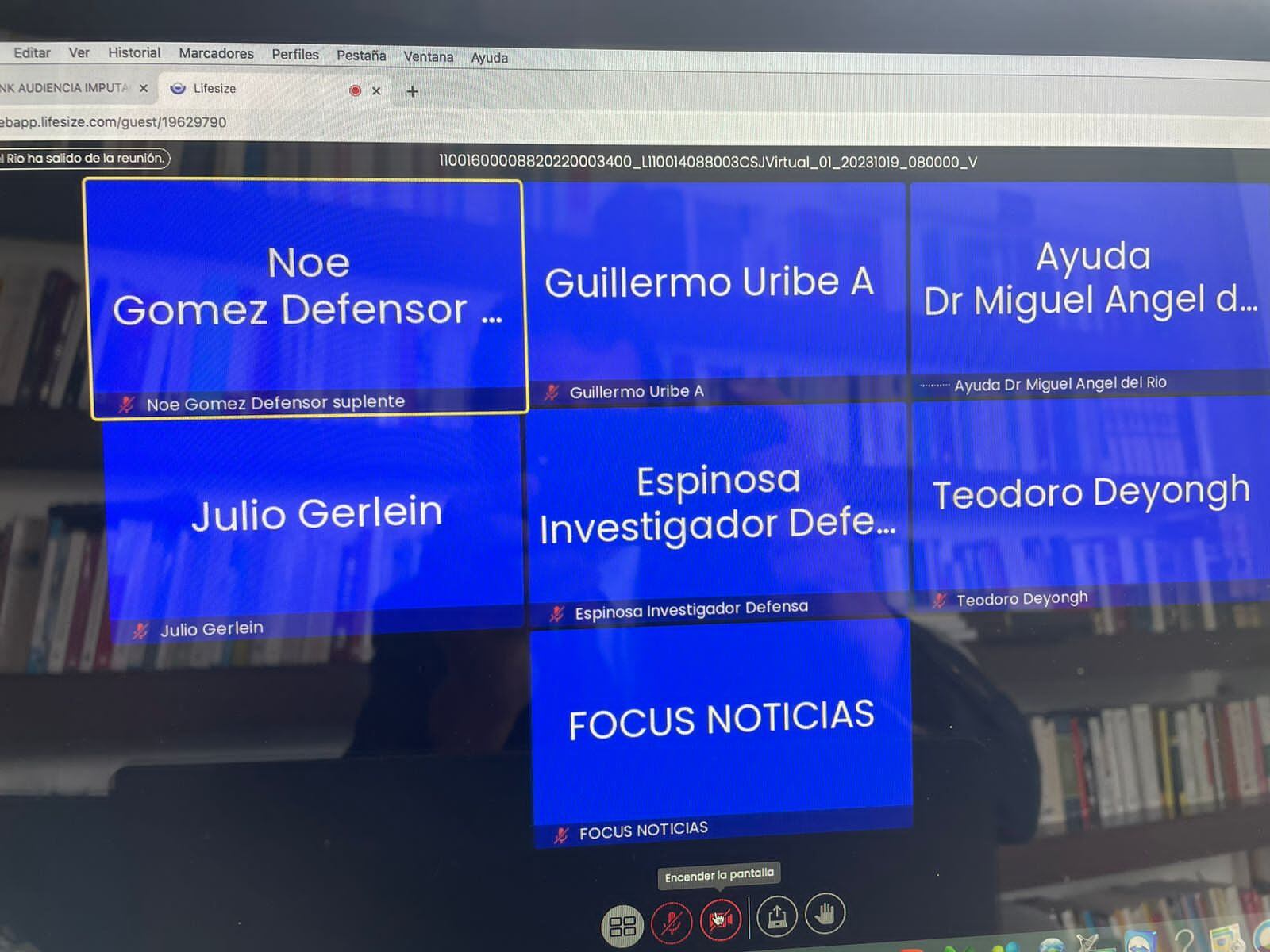 Jaime Lombana grabó un video donde se observa que Julio Gerlein estuvo presente en la plataforma virtual. También la oficina de Miguel Ángel del Río.