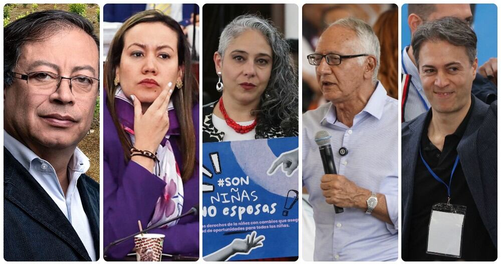 Gustavo Petro, Carolina Corcho, María José Pizarro, Guillermo Alfonso Jaramillo y Daniel Quintero.
