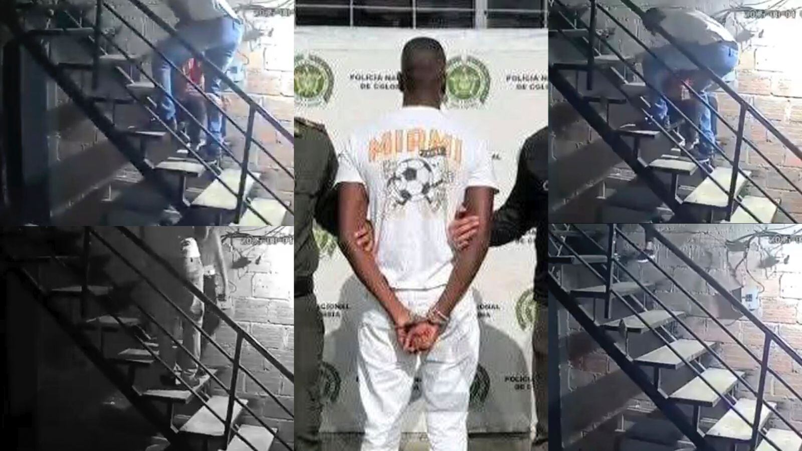 Agresor capturado por la Policía.