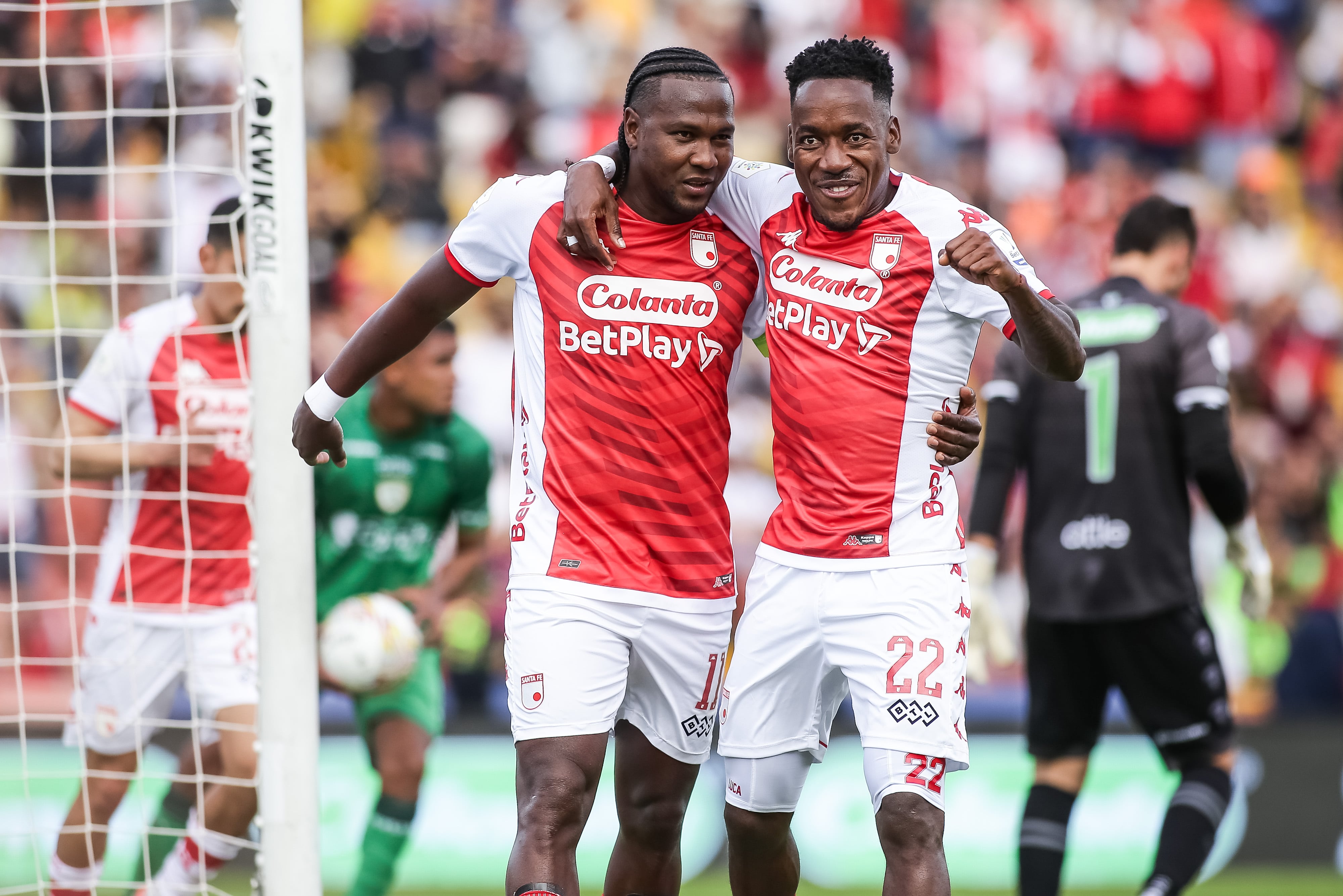 Bogotá. Agosto 12 de 2023. Independiente Santa Fe enfrenta a La Equidad, por la quinta fecha de la liga BetPlay, en el estadio El Campin.(Colprensa-John Paz)