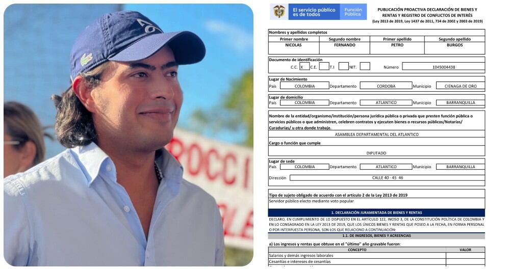 Nicolás Petro no ha presentado la declaración pública de los bienes y rentas desde el 2020, cuando fue elegido diputado.