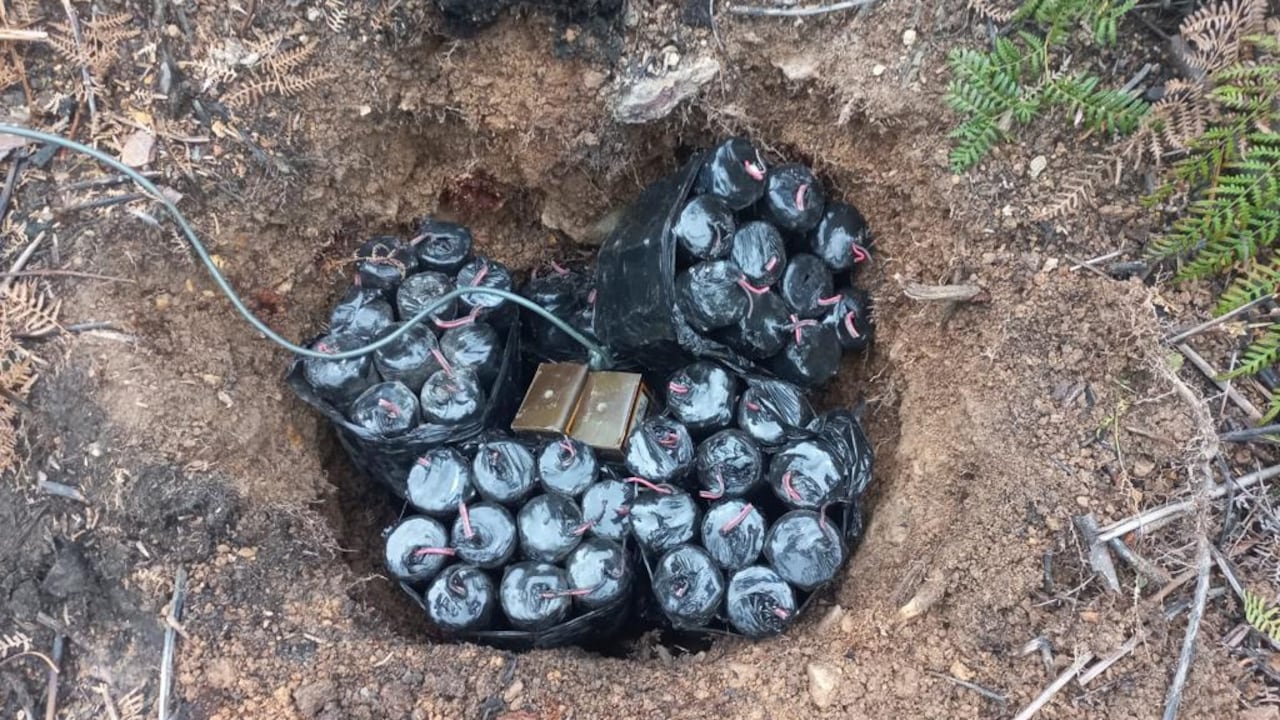 Estas minas antipersona pretendían ser accionadas contra la Fuerza Pública en Tibú.