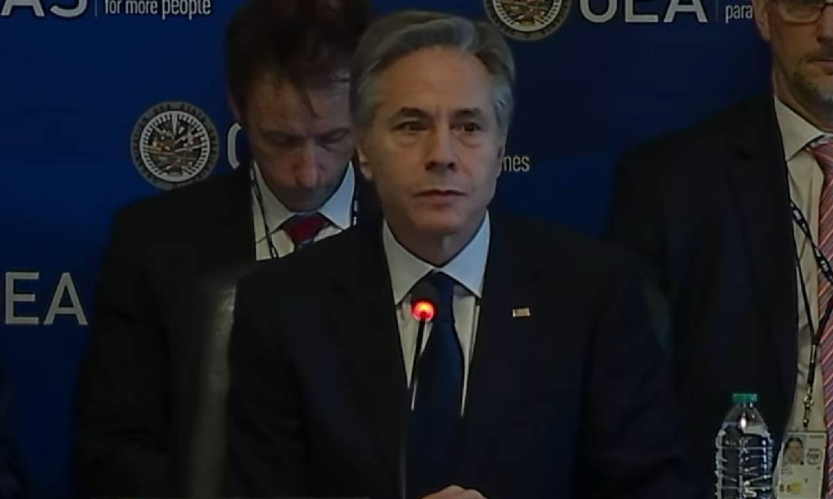 Antony Blinken durante su intervención