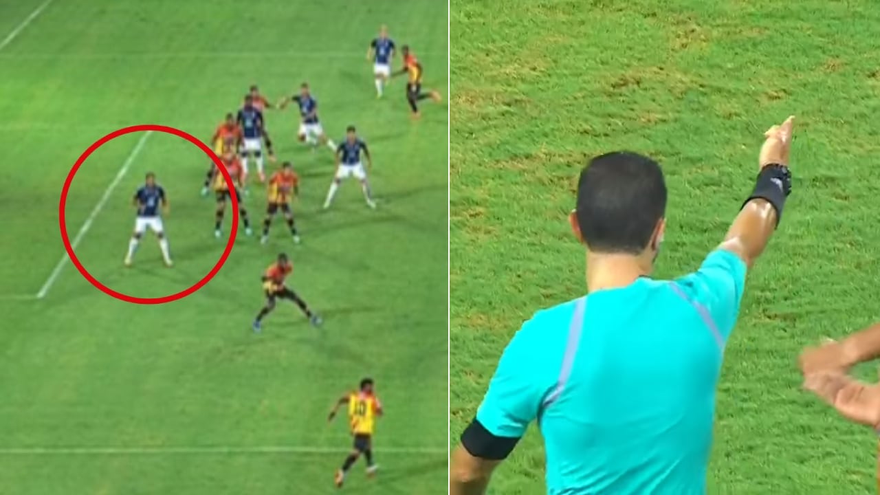 El árbitro Andrés Rojas le concedió el empate agónico al Junior de Barranquilla