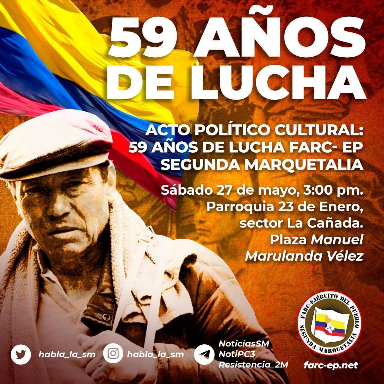 Afiche conmemoración Segunda Marquetalia.