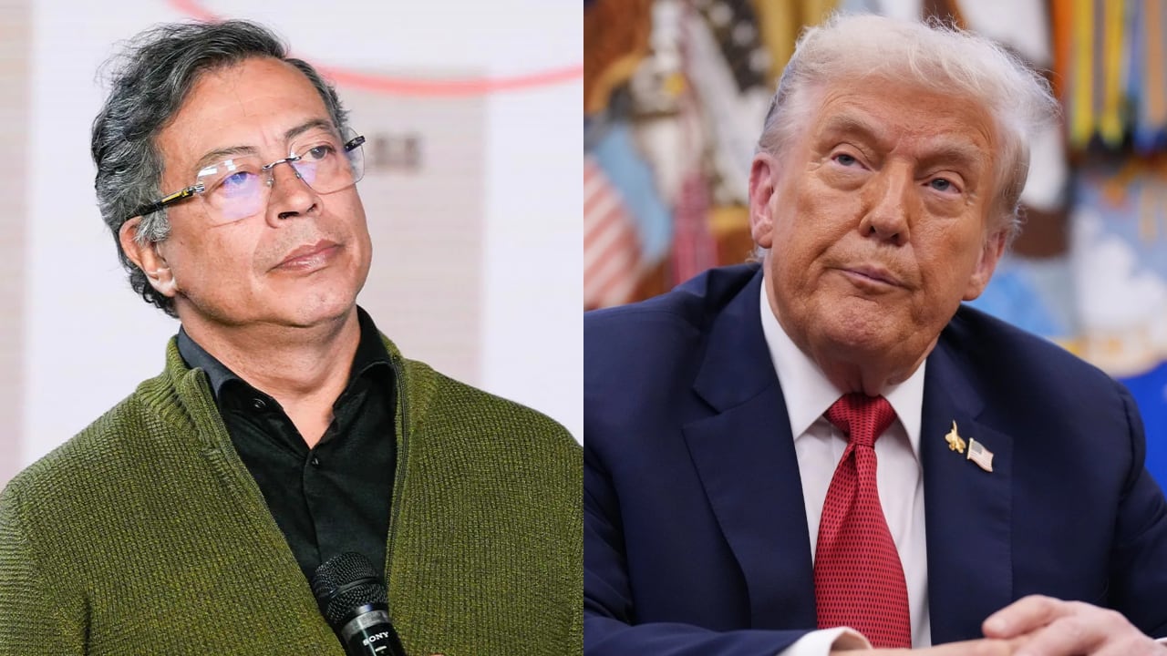 Gustavo Petro y Donald Trump.