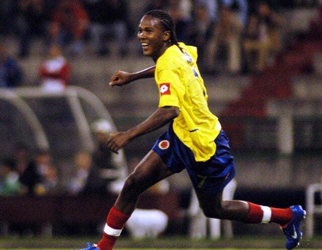 Hugo Rodallega con la Selección Colombia en 2007.