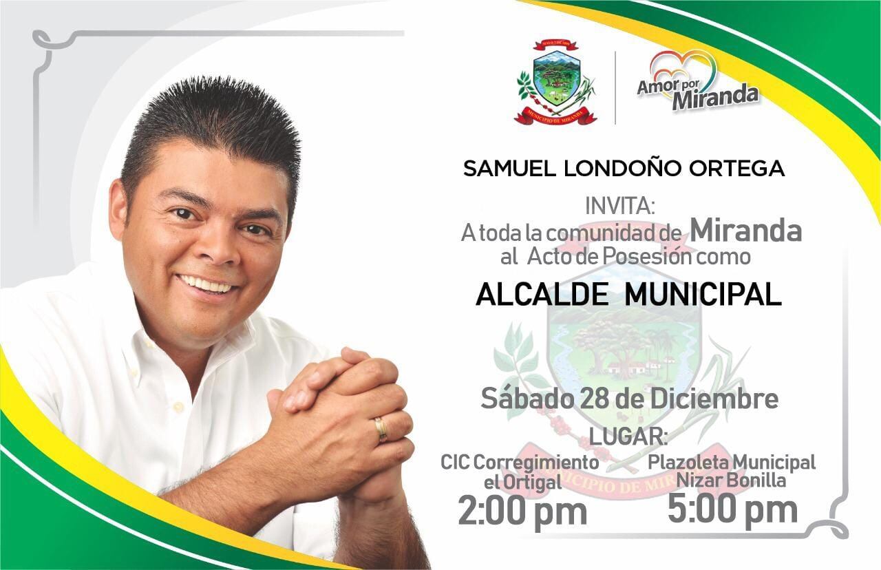 Samuel Londoño Ortega fue alcalde de Miranda entre el 2020 y 2023, su hijo fue secuestrado en la  tarde de este martes 2 de septiembre.