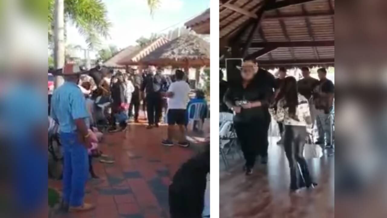 La fiesta de cumpleaños de una mujer donde la temática era irse disfrazado de jefes narcos, terminó con la presencia de la Policía. Foto: Facebook Info Yacapaní.