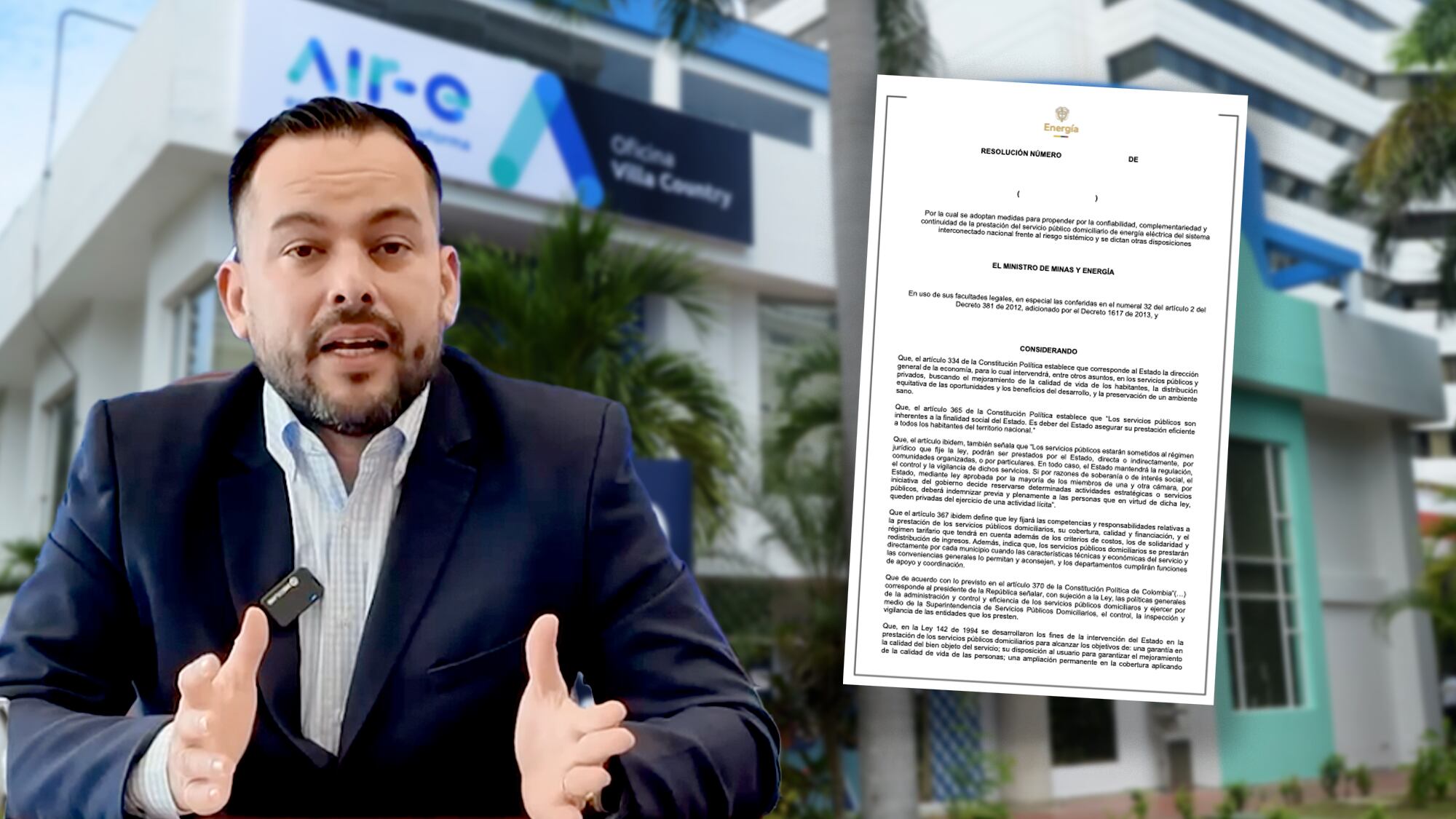 Edwin Palma, ministro de Minas y Energía