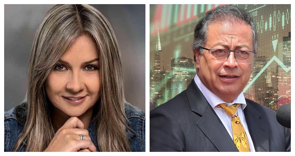 Vicky Dávila y Gustavo Petro