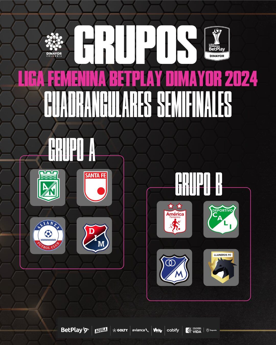 Así quedaron los grupos de los cuadrangulares de la Liga Femenina.