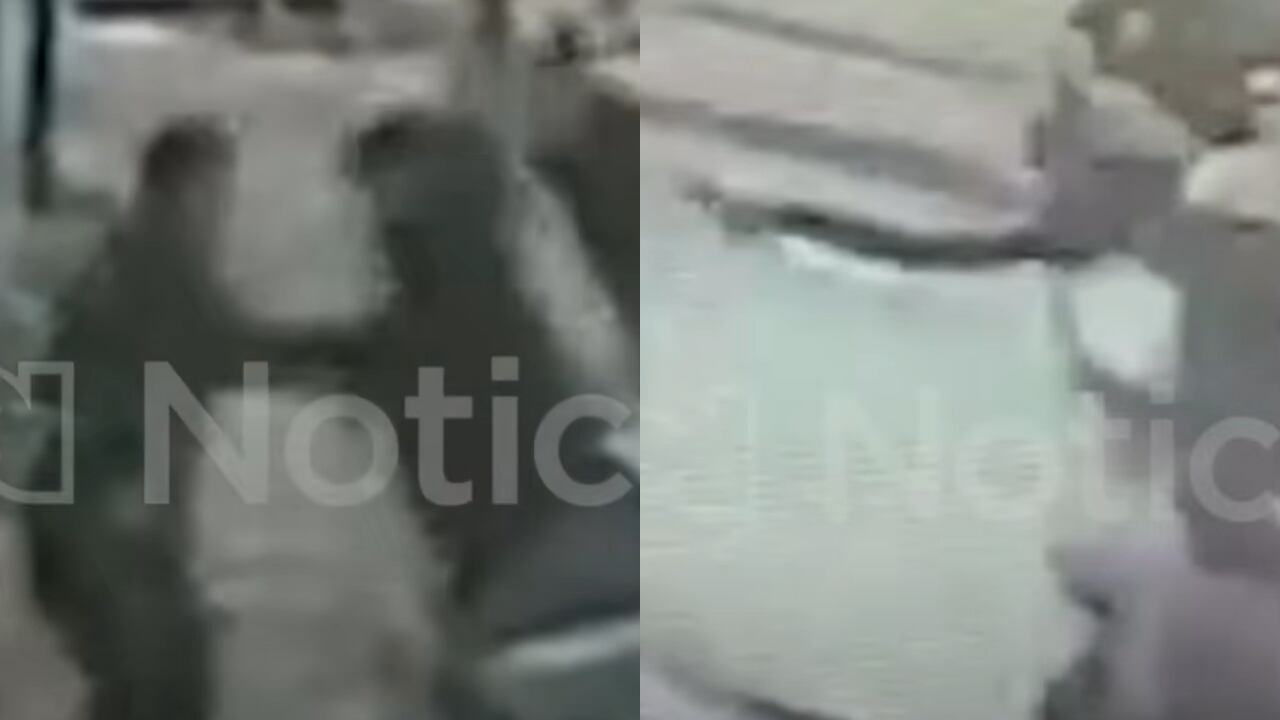 Este es el momento exacto en el que el sicario acciona su arma de fuego en repetidas oportunidades.