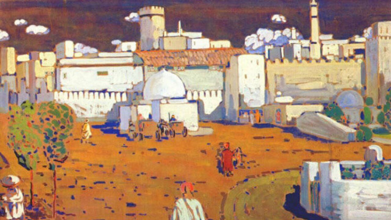 Ciudad árabe (1905) de Vasili Kandinski.