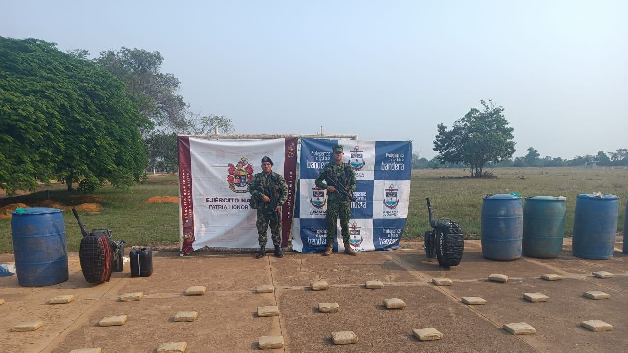 La Armada incautó una tonelada de marihuana en el Vichada.