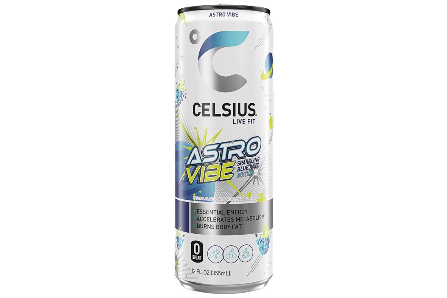 Imagen de una lata de Celsius Astro Vibe retirada por contener vodka sin advertencia.
