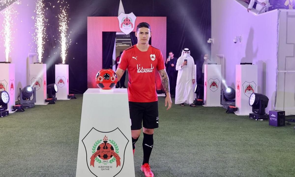 James Rodríguez, nuevo jugador del Al-Rayyan. Foto: Al-Rayyan oficial.