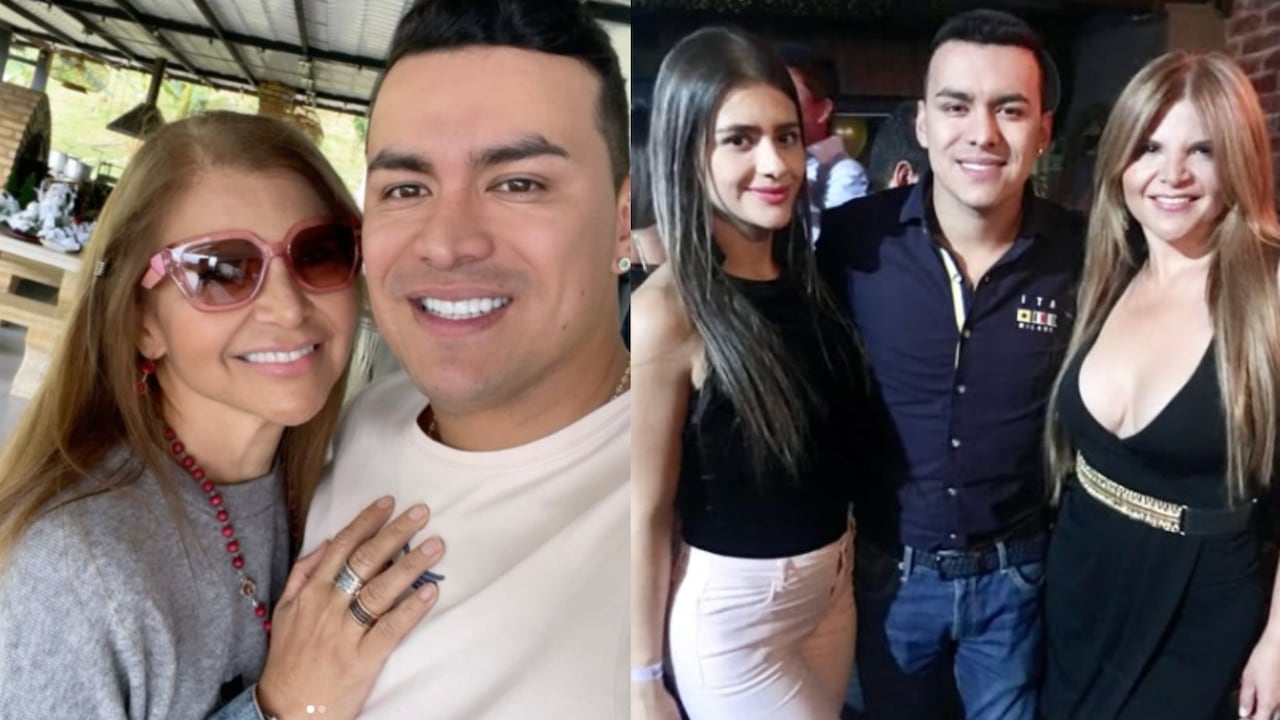 Diva Jessurum junto a Yeison Jiménez y su esposa, Sonia Restrepo.