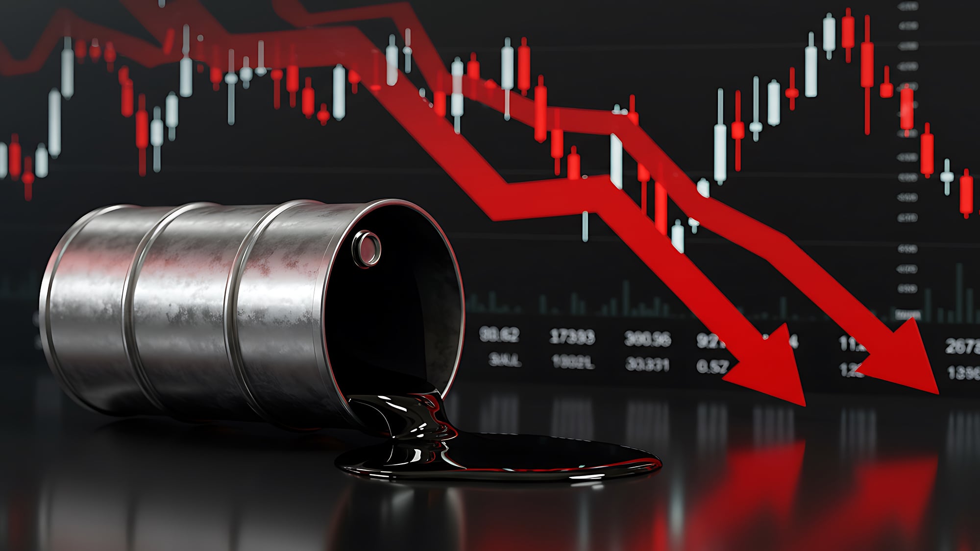 caída en la producción de Petroleo