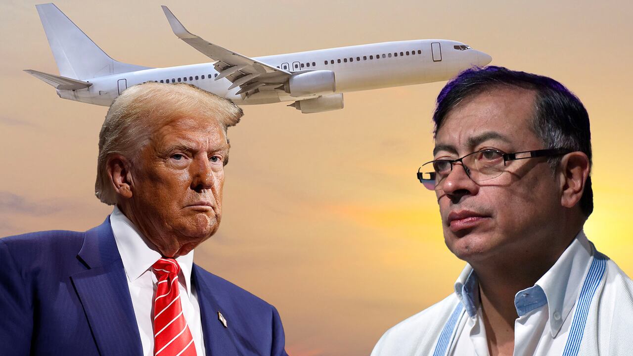 Donald Trump Gustavo Petro Avión