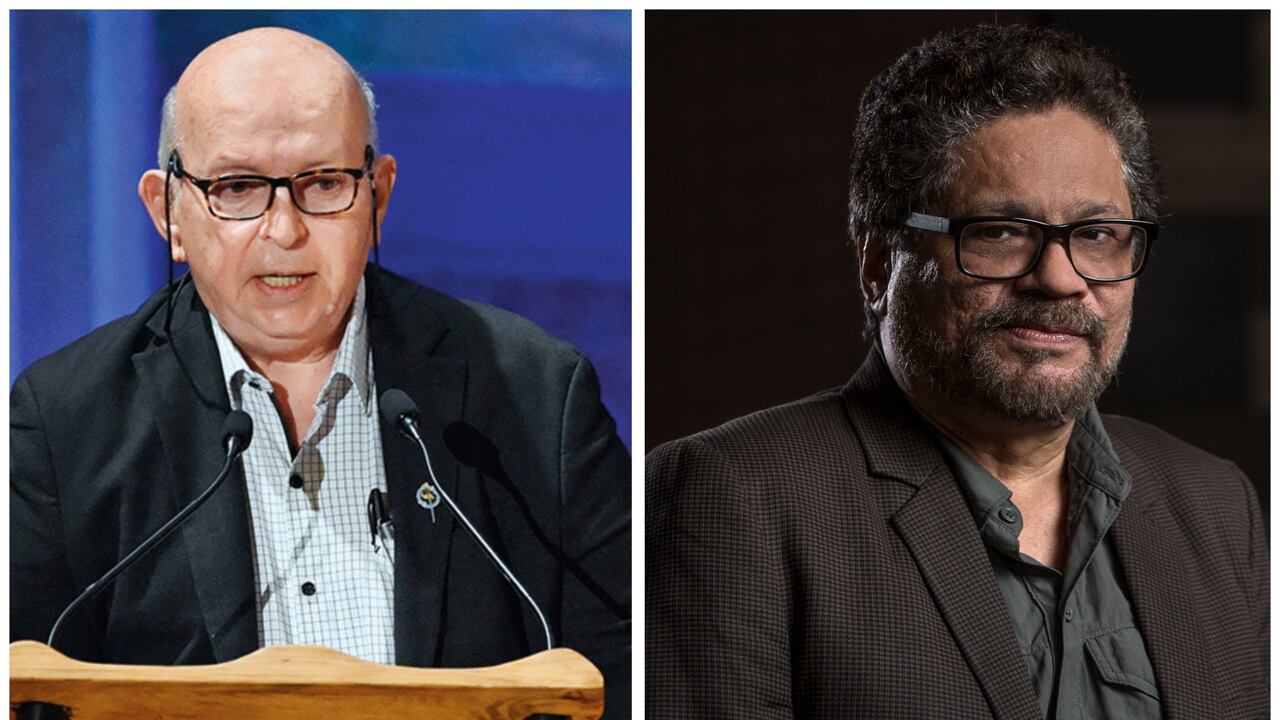 Otty Patiño, alto comisionado para la Paz y alias 'Iván Márquez', jefe de la Segunda Marquetalia.