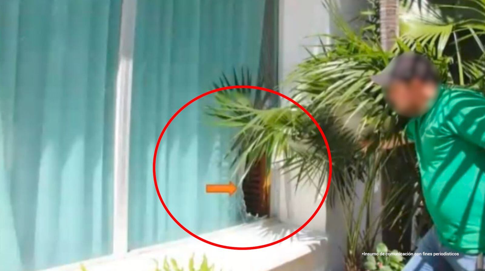 Por esta ventana habrían entrado los ladrones a la casa de Silvestre Dangond.