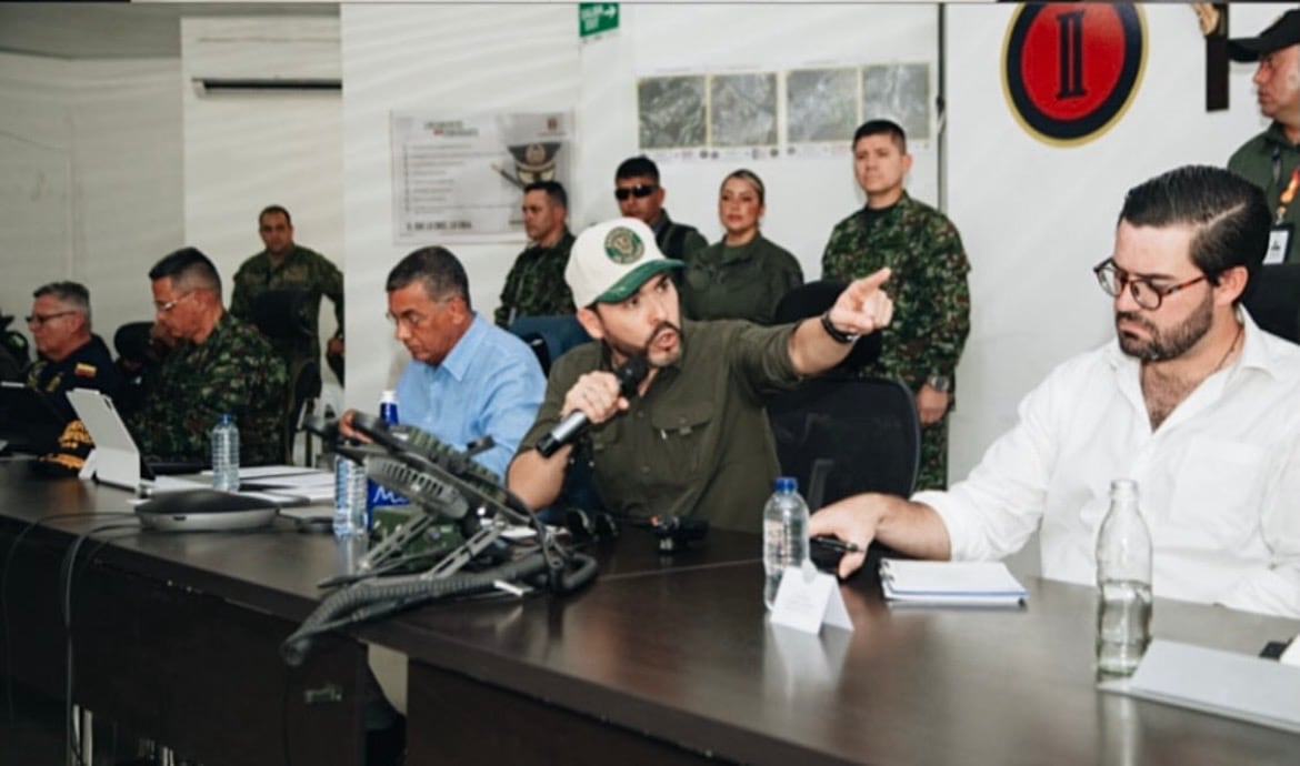 Presidente Abelardo De La Espriella en el consejo de seguridad en Cúcuta.