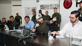 Presidente Abelardo De La Espriella en el consejo de seguridad en Cúcuta.