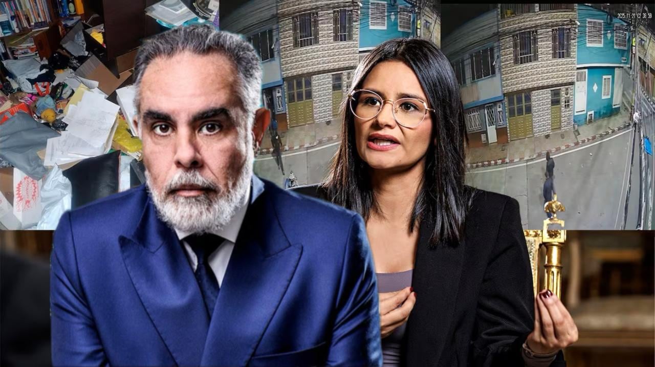 Ministro del Interior, Armando Benedetti, y la directora saliente del Dapre, Angie Rodríguez.