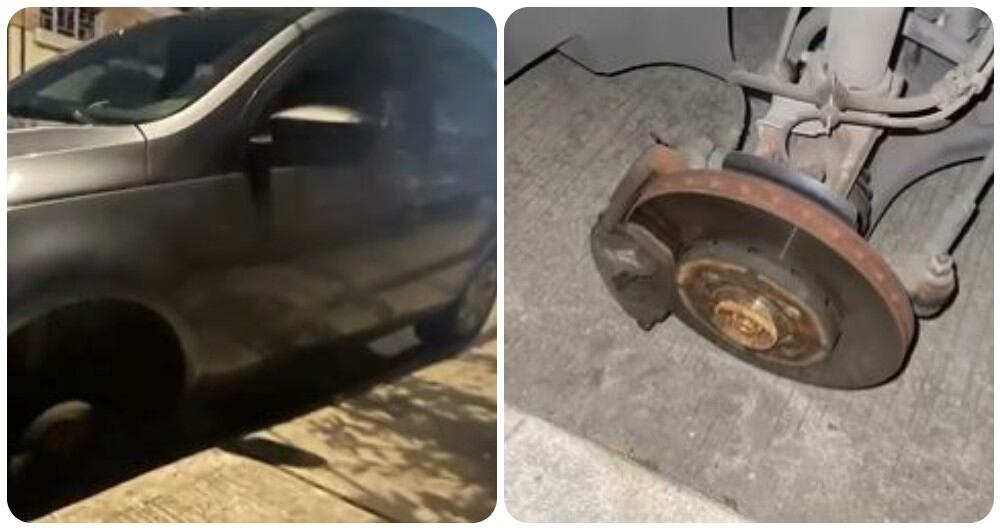 Delincuentes robaron tres llantas del carro de una integrante del equipo de trabajo del candidato.