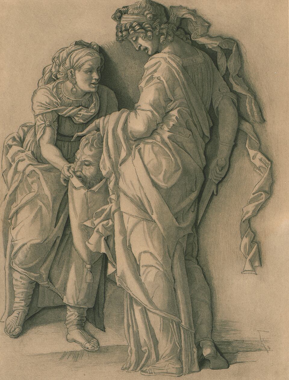 'Judith con la cabeza de Olofernes', Alphonse Leroy a partir de una obra de Andrea Mantegna, S.XIX, Buril en hueco, Calcografía del Louvre (París, Francia).