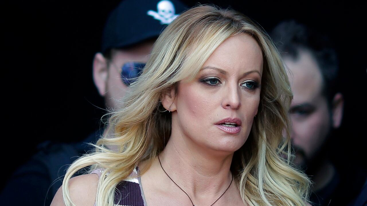 La actriz Stormy Daniels en un evento en Berlín el 11 de octubre del 2018. (Foto AP /Markus Schreiber)