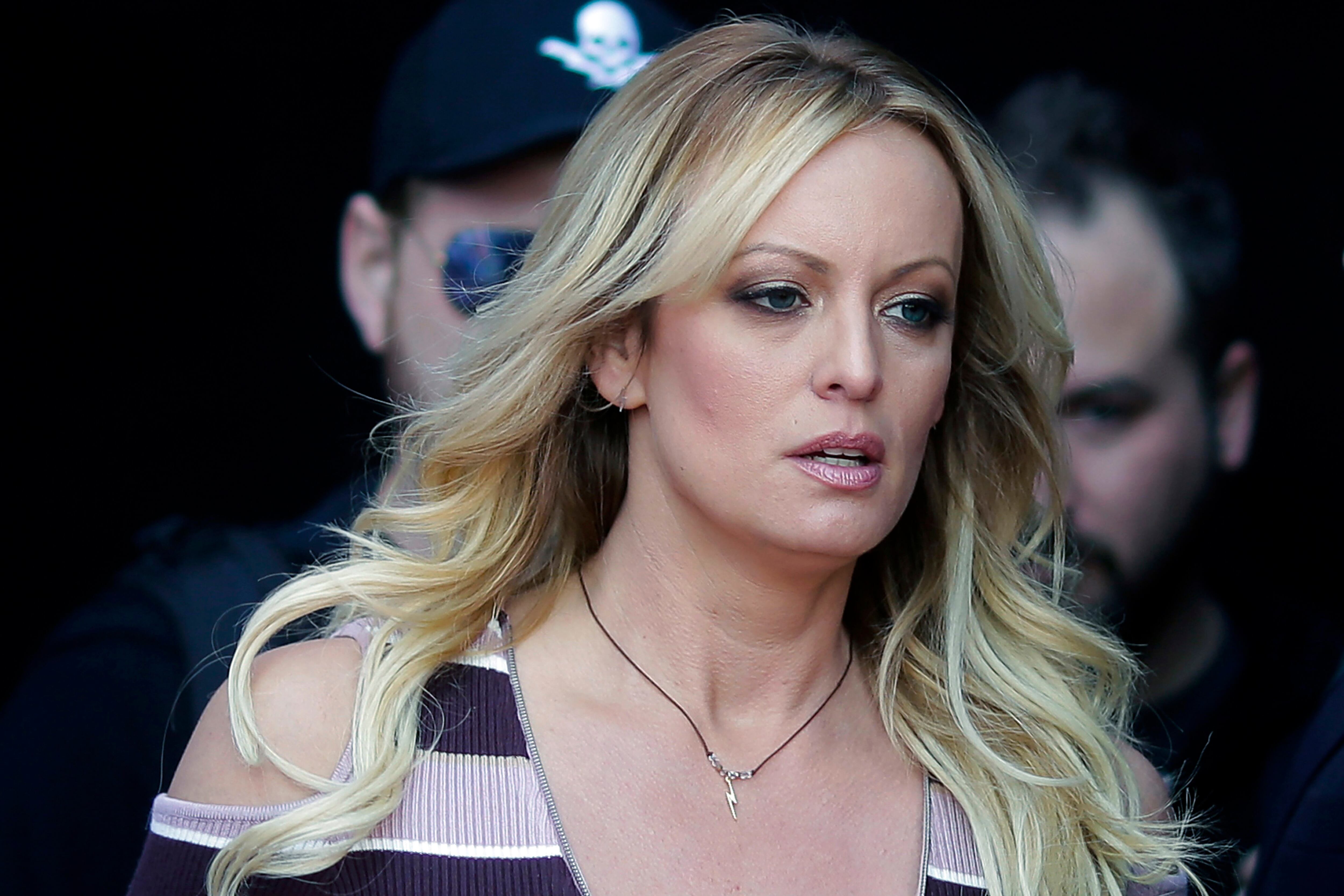 La actriz Stormy Daniels en un evento en Berlín el 11 de octubre del 2018. (Foto AP /Markus Schreiber)
