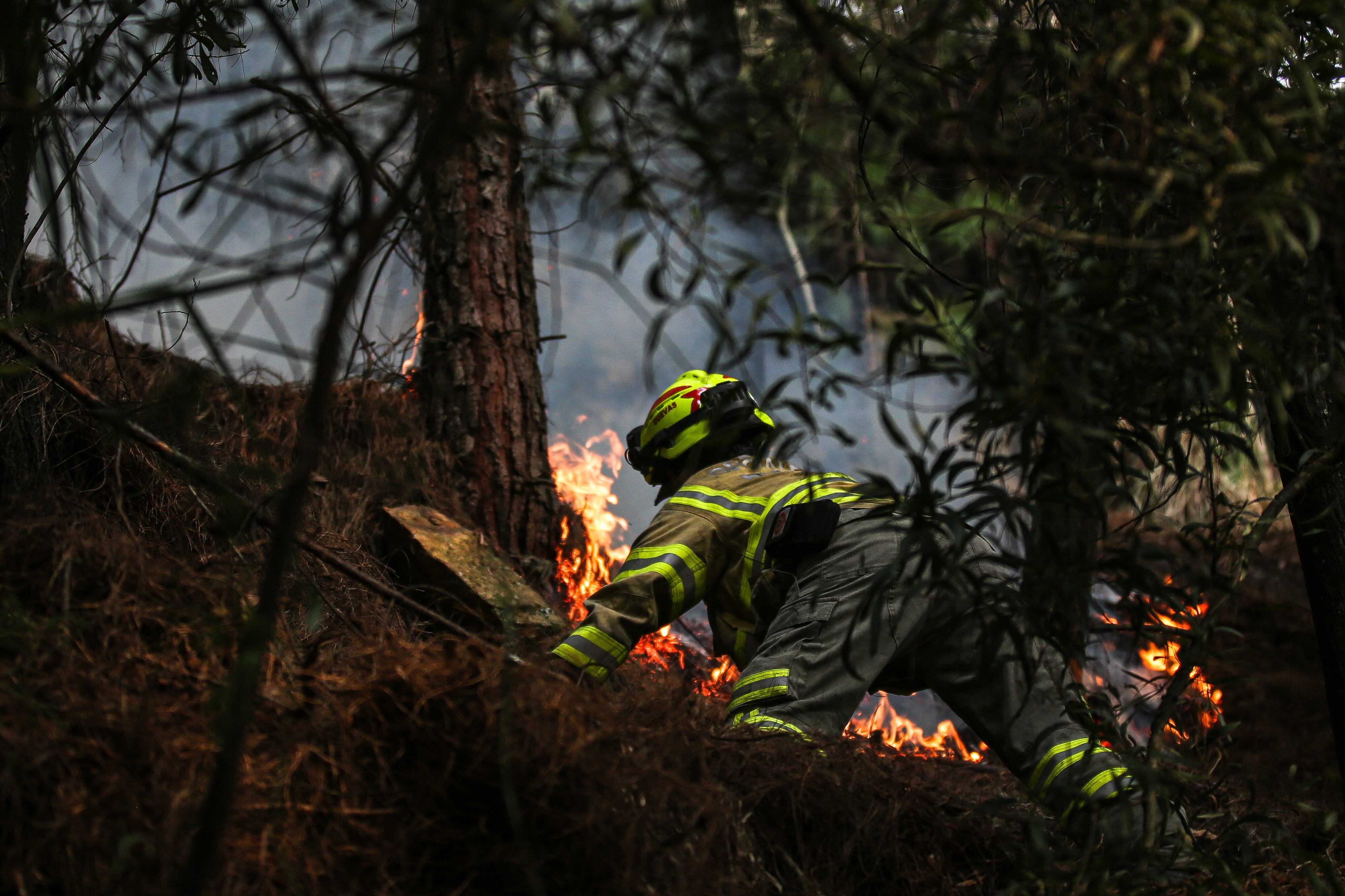 Imágenes aéreas de los incendios en la ciudad de Bogotá