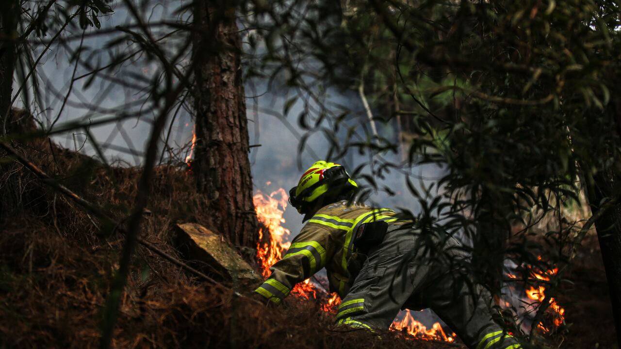 Imágenes aéreas de los incendios en la ciudad de Bogotá