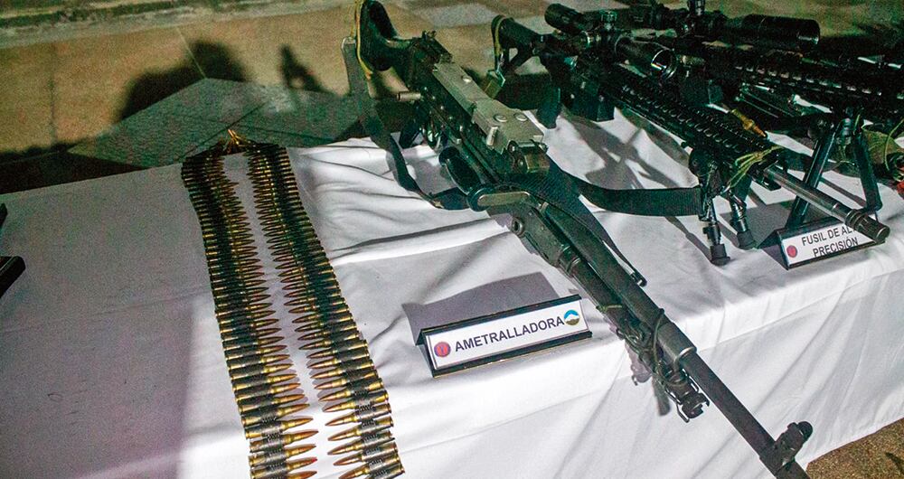 Este ha sido el material de alto calibre incautado.