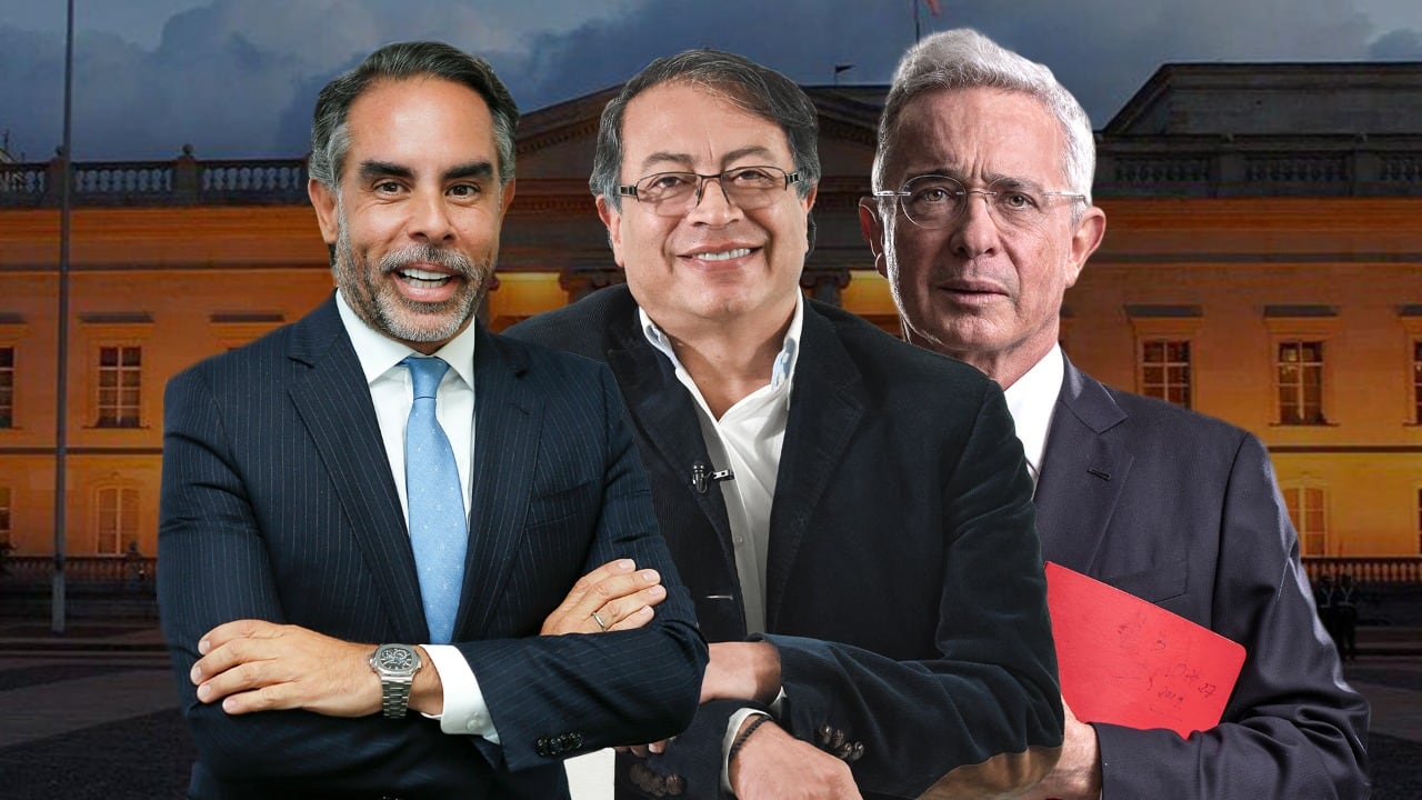 Armando Benedetti, Gustavo Petro y Álvaro Uribe.