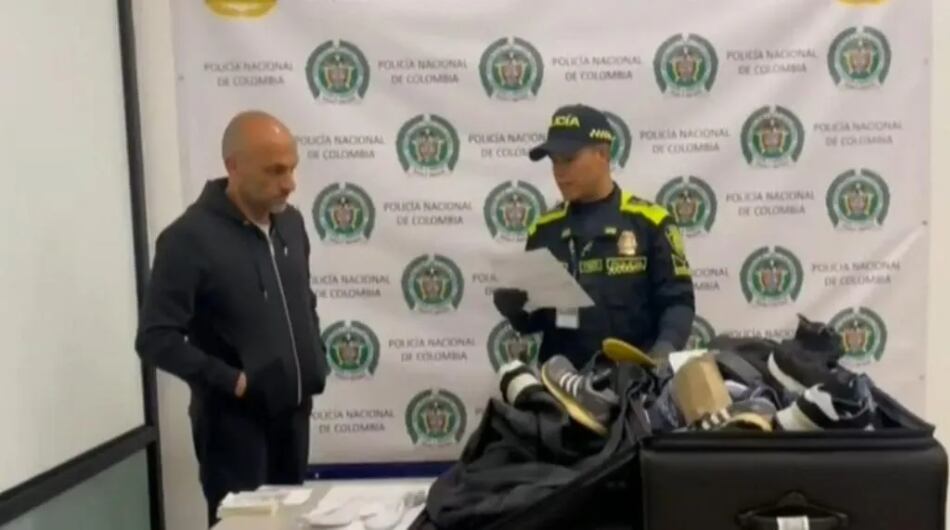 Captura de Diego León Osorio en el aeropuerto de Rionegro.