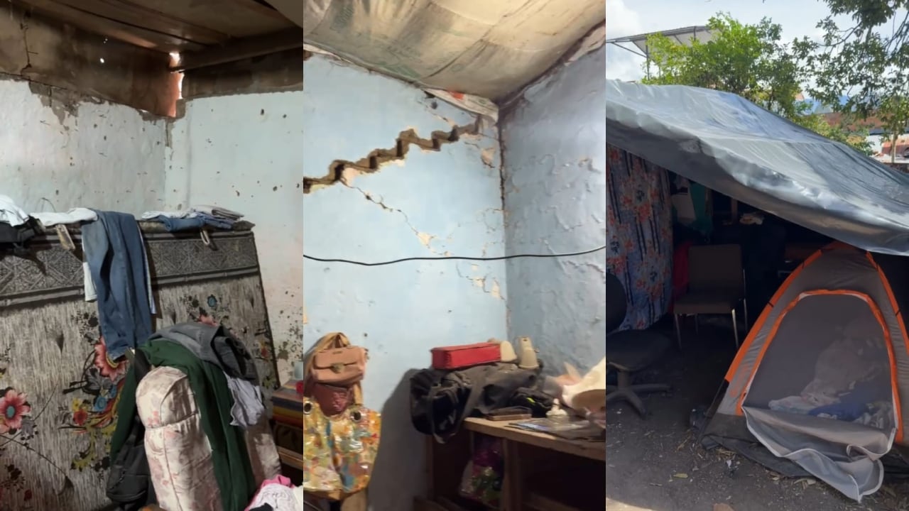 La casa destruida por el terremoto en Roldanillo.