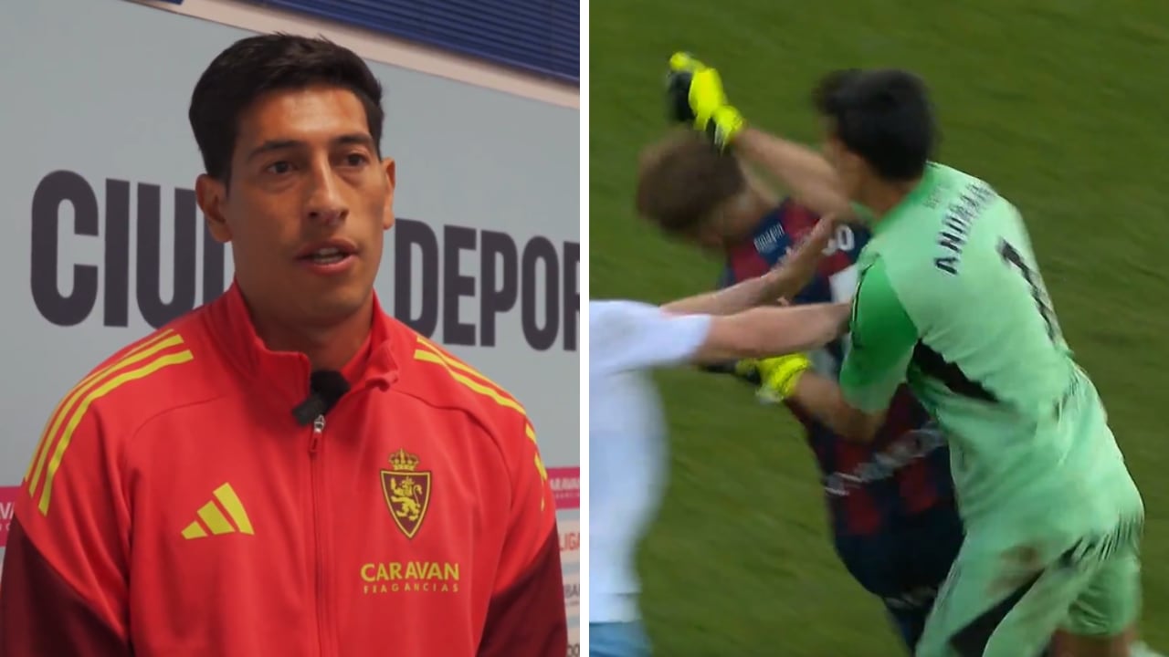 Esteban Andrada se pronuncia sobre su reprochable agresión sobre el capitán del Huesca.