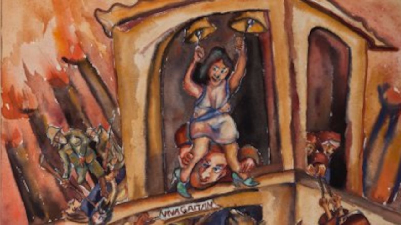 Acuarela. Carlos Tobón / Colección Museo de Arte Moderno de Medellín Bien de interés cultural de carácter nacional.