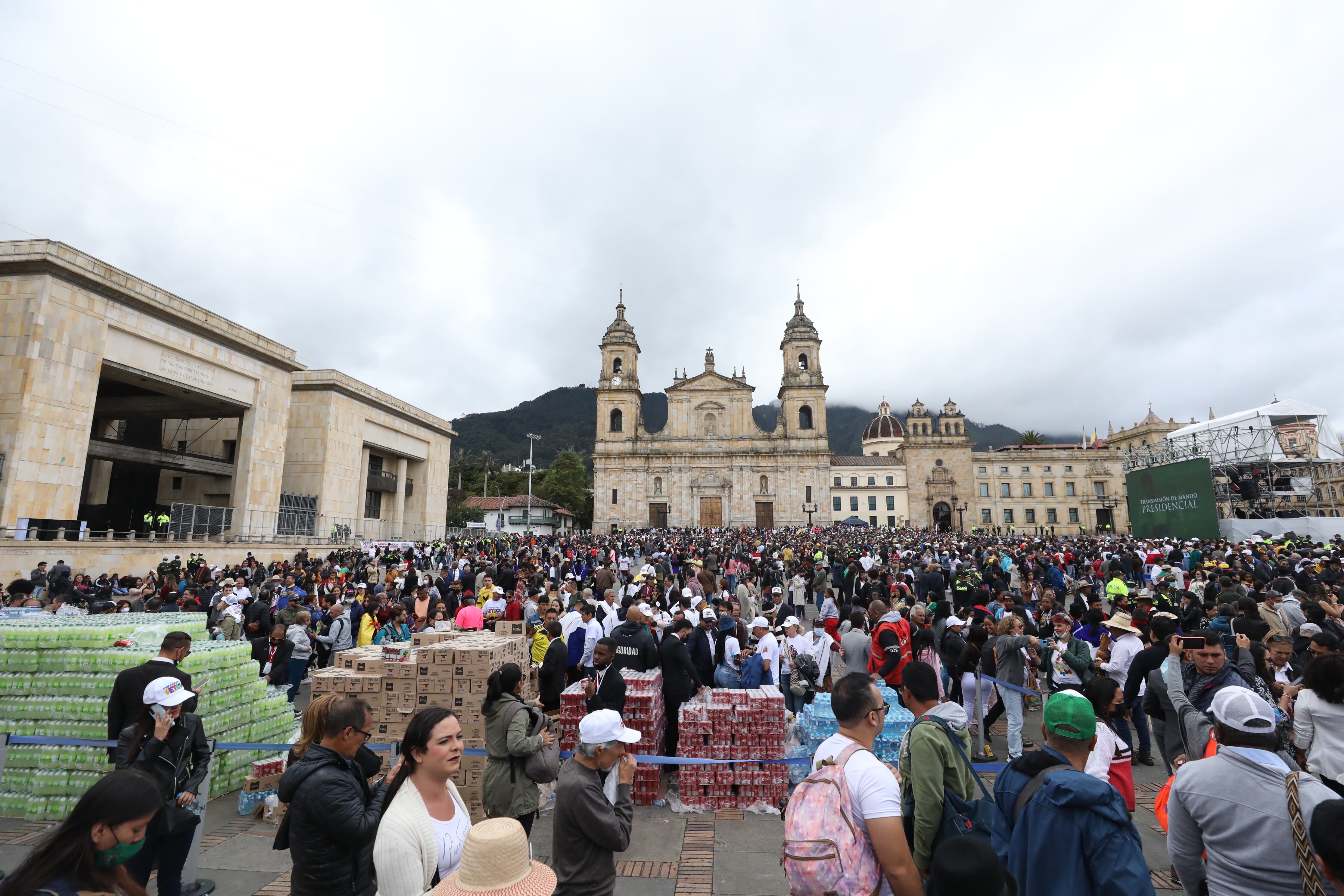 Plaza de Bolívar, previo a la Posesión del Presidente Gustavo Petro