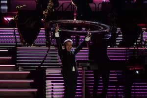 SAN SALVADOR, EL SALVADOR - JANUARY 30: Luis Miguel performs during his Tour 2024 concert at Cuscatlan Stadium on January 30, 2024 in San Salvador, El Salvador. (Photo by APHOTOGRAFIA/Getty Images)
