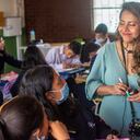 Paola Balda suma 18 años como docente de la Institución Educativa General Santander, en Soacha.
