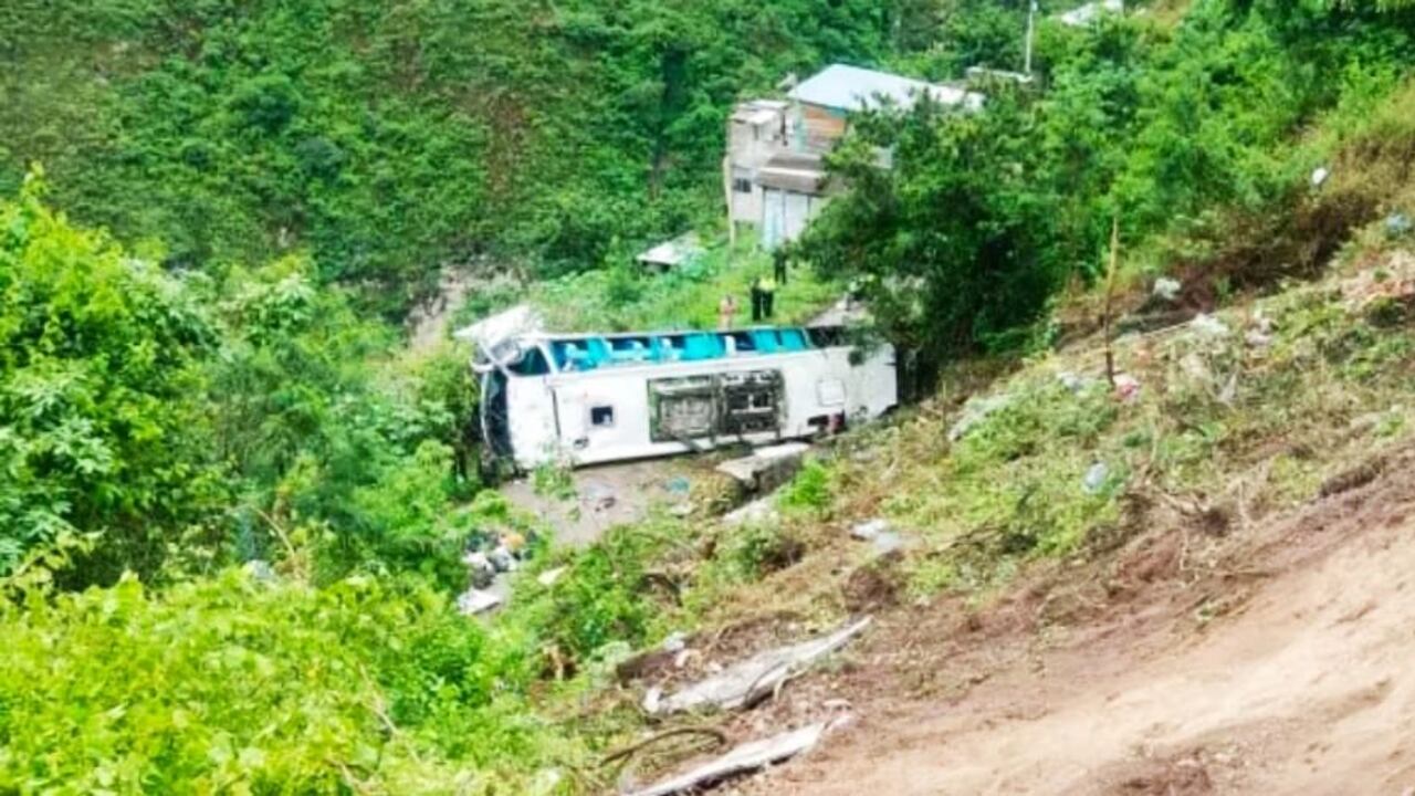 Accidente de bus en la vía Panamericana el pasado 3 de enero de 2025.